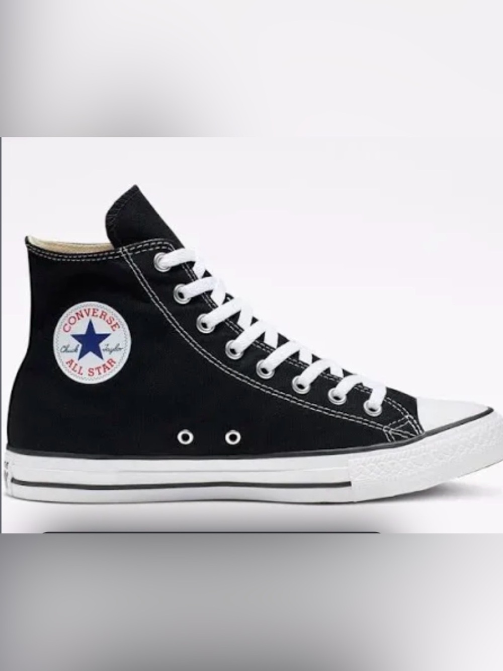 Converse Black and White High-Top Canvas Sneakers